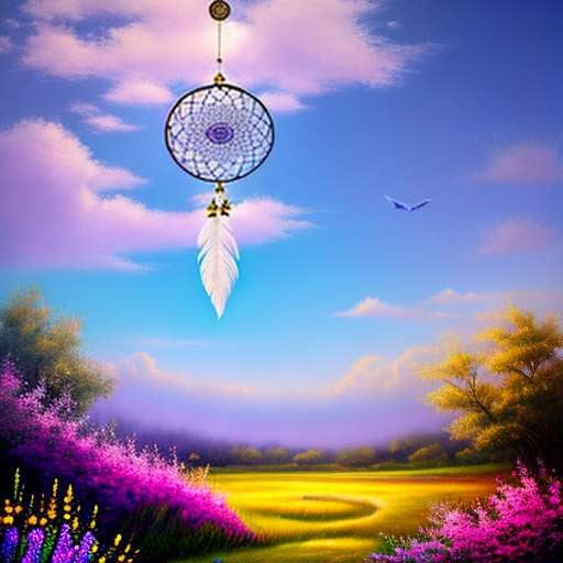 "Dreamy Meadow Dreamcatcher" Midjourney Prompt - Customizable Text-to-Image Creation - Socialdraft