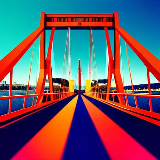 Pop Art Cable Bridge Midjourney Prompt - Customizable Art Creation Tool - Socialdraft