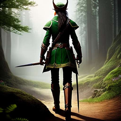Elf Ranger Warrior Midjourney Image Prompt - Customizable RPG Character Art - Socialdraft