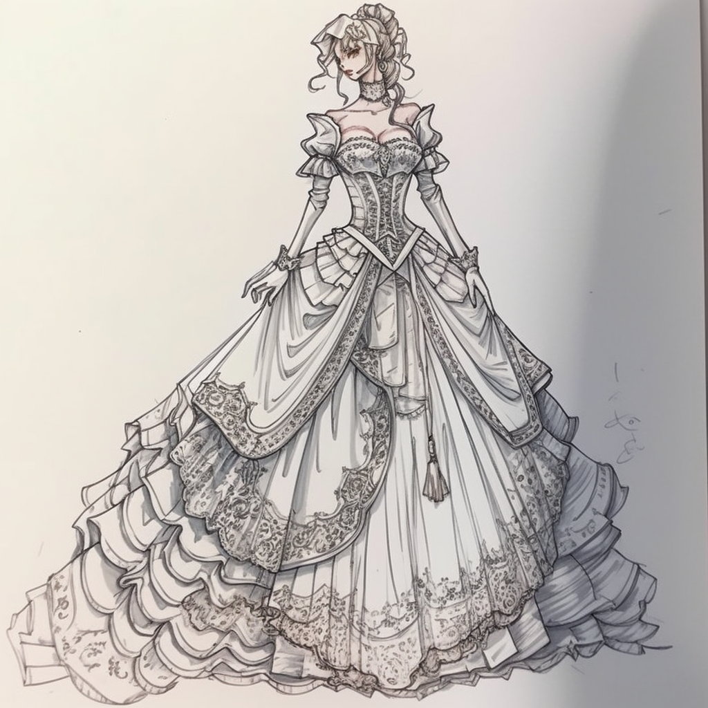 victorian dresses drawings