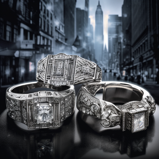 "City Glam" - Custom Midjourney Prompts for New York Themed Jewelry Advertisements