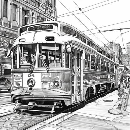 San Francisco Street Scenes in Ink